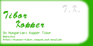 tibor kopper business card